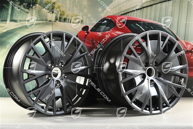 20-inch Turbo S Aero Design wheel rim set, 9J x 20 ET54 + 11J x 20 ET60, in anthracite grey