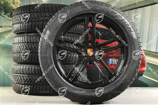 19" "Macan Sport" Winterräder Satz, Felgen 8,5J x 19 ET21 + 9J x 19 ET21 + Pirelli Winterreifen 235/55 R19 + 255/50 R19, mit RDK-Sensoren
