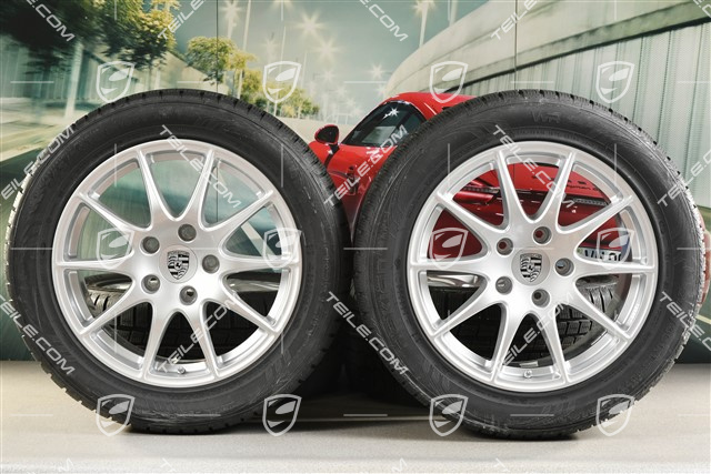 18" Panamera S, Winterräder Satz, 8J x 18 ET 59 + 9J x 18 ET 53 + Nokian Winterreifen 245/50 R18 + 275/45 R18, mit RDK-Sensoren
