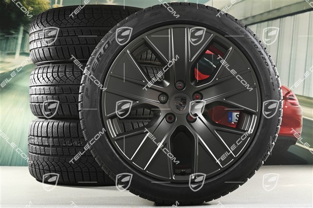 20" Turbo Aero Winterräder Satz, Felgen 9J x 20 ET54 + 11J x 20 ET60 + NEUE Pirelli Winterreifen 245/45 R20 + 285/40 R20, in Turbonit