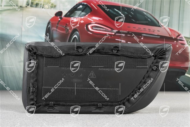 Lordosenstütze / Mittelteil, Leder, Schwarz, Cabrio, L