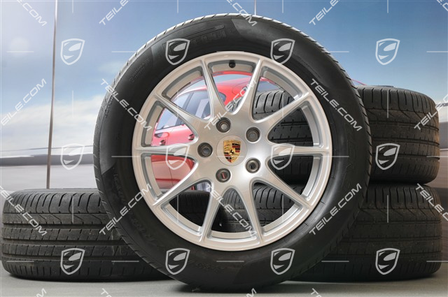 18" Komplet kół letnich Panamera S, felgi 8J x 18 ET59 + 9J x 18 ET53 + opony Pirelli P-ZERO 245/50 18 + 275/45 18