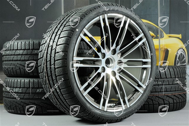 20" koła zimowe "Turbo", komplet, felgi 8,5J x 20 ET51 + 11J x 20 ET52 + opony zimowe Pirelli 245/35 R20 + 295/30 R20, z czujnikami ciśnienia