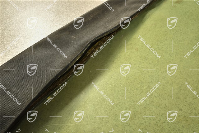 Convertible top covering, without rear window, black