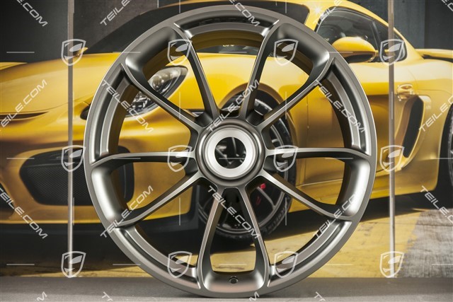 21" Felge GT3RS, mit GT3RS Schriftzug, 12,5J x 21 ET48, Platinum-Seidenmatt