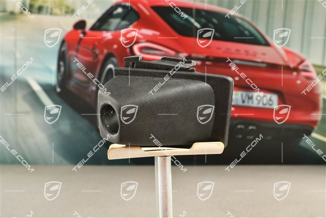 Front bumper cover trim for  Real Top View camera, Black matte