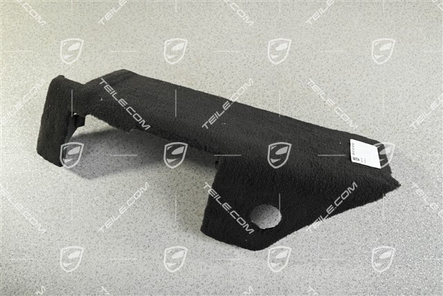 Seat frame velour trim, Black, R