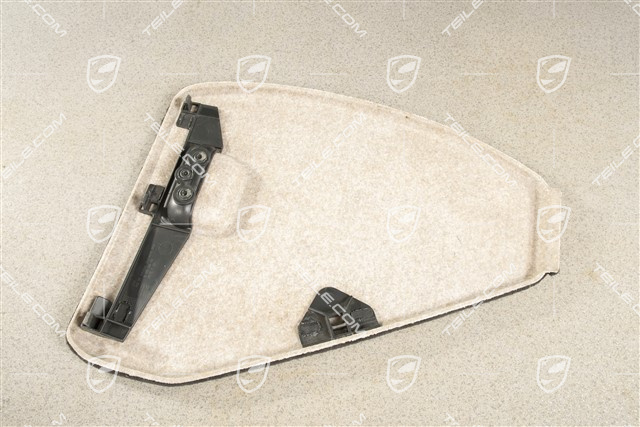Deckel, Seitenwandverkleidung, Teppich / Tuftingvelours, Schwarz, L