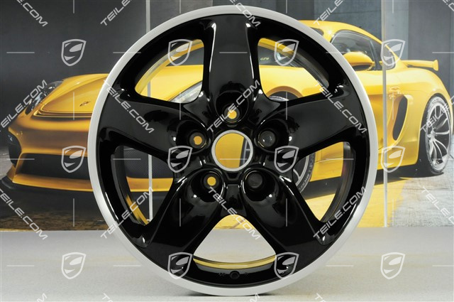 18" felga Cayenne Turbo, 8J x 18 ET57, czarny wysoki połysk