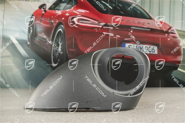 Spiegelgehäuse / Spiegel, Blende unten , Schwarz, R