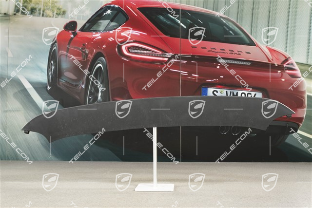 Disc / cover lower for front bumper retaining frame, centre, Black matte