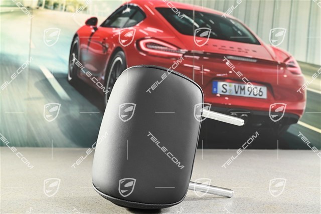 Kopfstütze, Vordersitz, Alcantara Race Tex Schwarz mit Kreide Naht Faden GTS