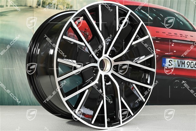 21" felga „Macan Design”, 10,5J x 21 ET 47, czarny wysoki połysk