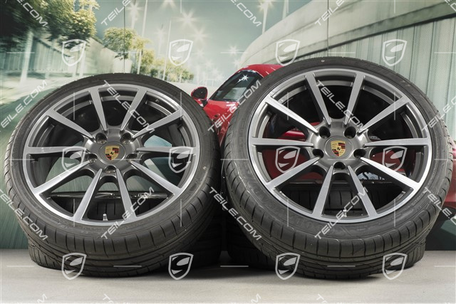 20" Carrera Classic koła letnie komplet, felgi 8J x 20 ET57 + 10J x 20 ET45 + opony letnie GoodYear 235/35 ZR20 + 265/35 ZR20, z czujnikami ciśnienia