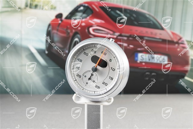 Stopwatch, silver-coloured instrument dials