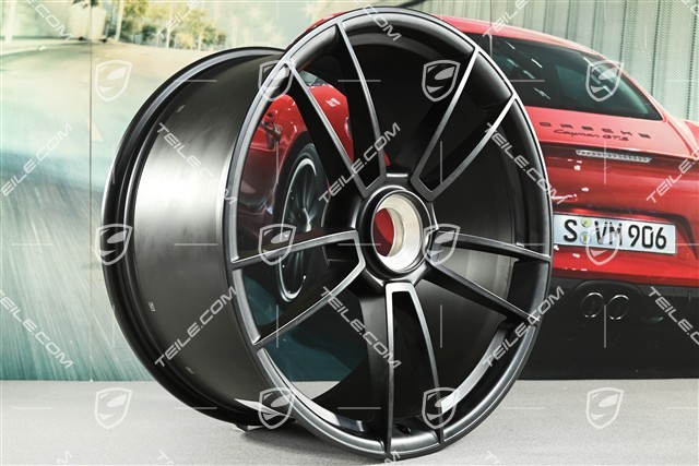 21" Felge Turbo S, 11J x 21 ET66, schwarz seidenmatt