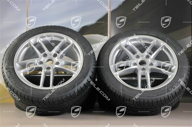 19" Panamera TURBO II koła zimowe, komplet, felgi 9J x 19 ET 60 + 10J x 19 ET61 + NOWE opony Michelin Pilot Alpine 3, 255/45 R19+285/40 R19, bez RDK