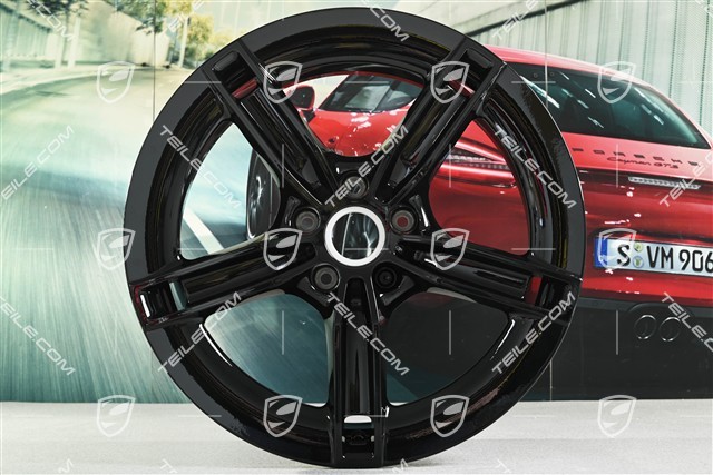 21" Mission E design wheel rim, 9.5J x 21 ET60, black high gloss