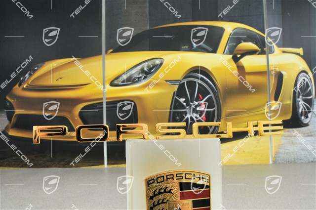 Logo PORSCHE, body, rear