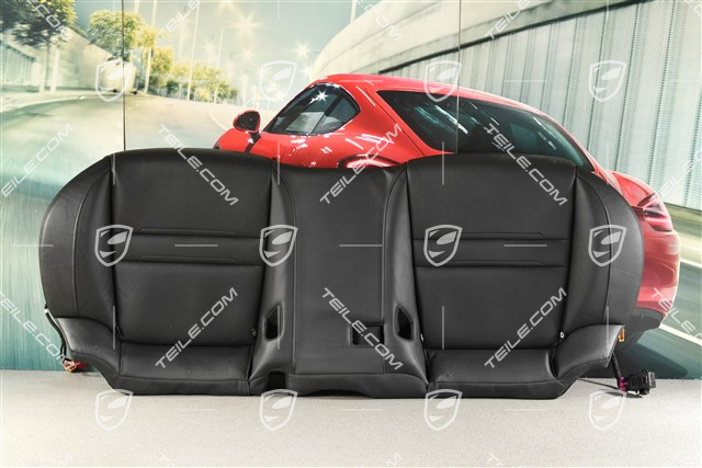 Rücksitzbank, perforiertes Leder, schwarz