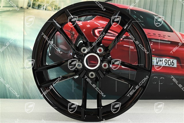 20" Carrera Exclusive Design Felge, 8,5J x 20 ET50, schwarz hochglanz