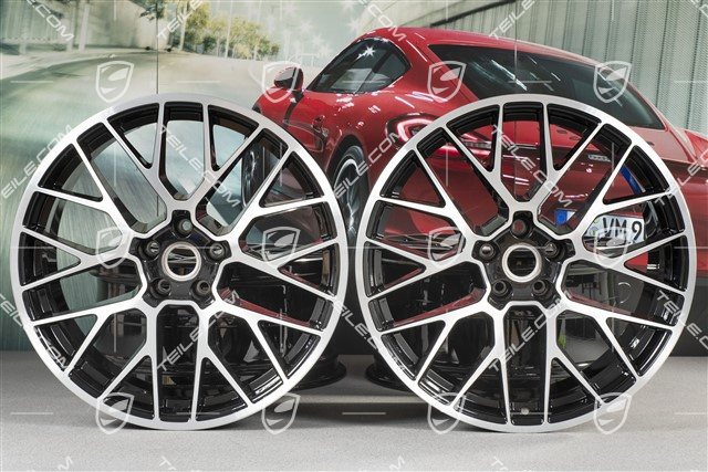 20" Komplet felg RS-Spyder Design, 9J x 20 H2 ET 26 + 10J x 20 ET19 , czarny wysoki połysk