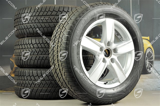18" Koła zimowe Cayenne S III, felgi 8 J x 18 ET 53 + NOWE opony zimowe Michelin 255/55 R 18 109V XL M+S, bez czujników ciśnienia RDK