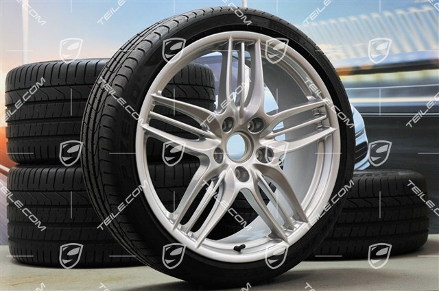 20" summer wheel set SportDesign, wheel 8,5J x 20 ET51 + 11J x 20 ET52 + Pirelli summer tyres 245/35 ZR20 + 305/30 ZR20, TPMS