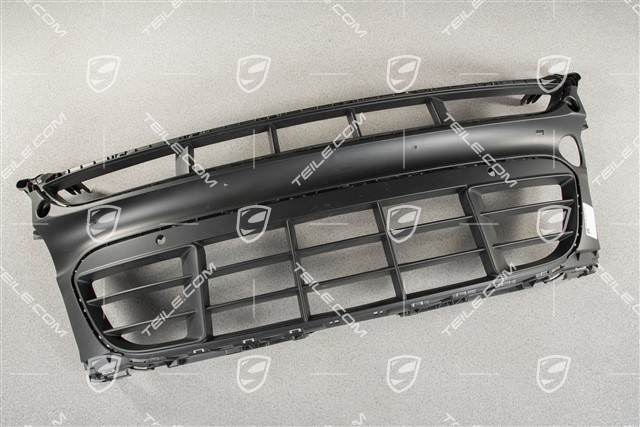 Front bumper, Aerokit centre ventilation grille with park assist, black matte