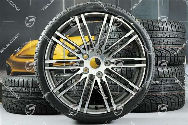 20" Turbo III Winterräder Satz, 8,5J x 20 ET51 + 11J x 20 ET70 + NEUE Pirelli Winterreifen 245/35 ZR20 + 295/30 ZR20, ohne RDK-Sensoren