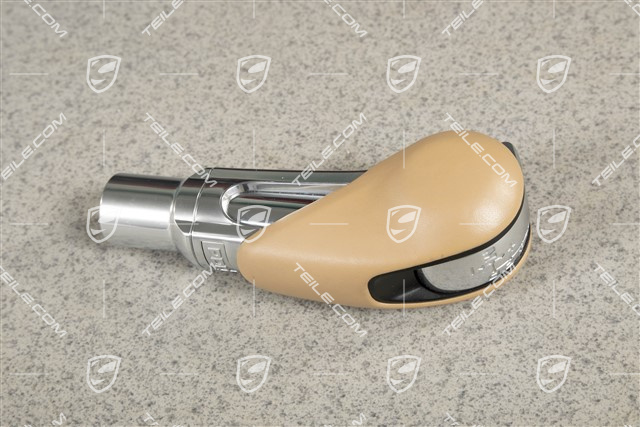 Wählhebel / Schaltknopf, Leder, PDK, Luxorbeige