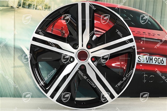 22-inch wheel rim Macan Exclusive Design, 11J x 22 ET47, black high gloss, left