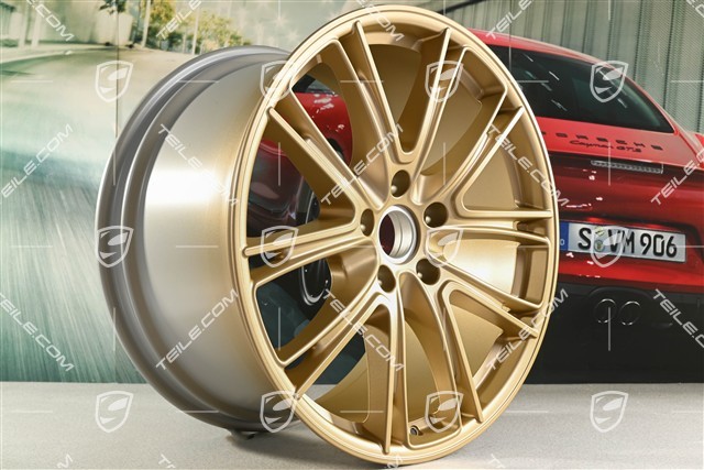 21-inch wheel rim set Panamera Exclusive, 9,5J x 21 ET71 + 11,5J x 21 ET69, Aurum