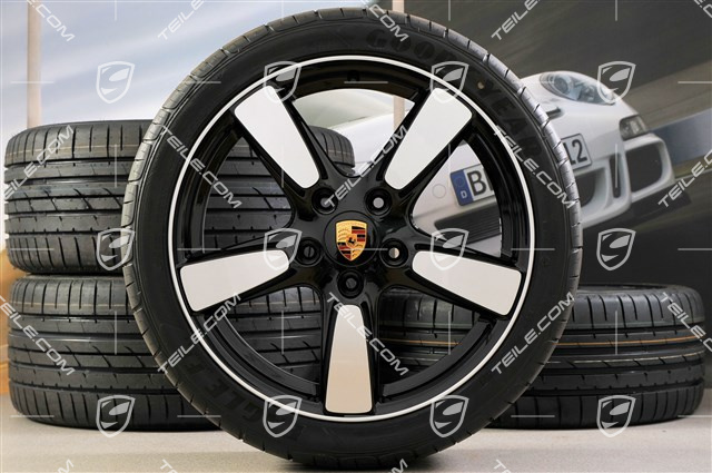 19-inch Cayman S "Sport Classic Look" summer wheel set, 8J x 19 ET57 + 9,5J x 19 ET45, tyres 235/40 ZR19 + 265/40 ZR19, without TPM