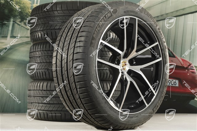 20" "Macan S" Sommerräder Satz, Felgen 9J x 20 ET26 + 10J x 20 ET19 + Michelin Sommerreifen 265/45 R20 + 295/40 R20,  mit RDK-Sensoren