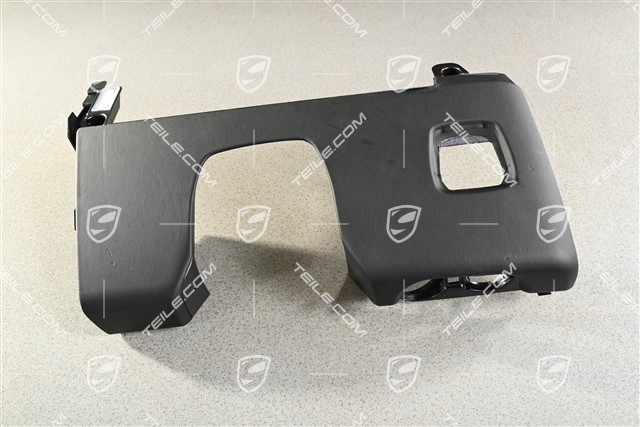 Unterer Teil des Armaturenbretts/der Konsole, Leder, schwarz (Leder beschädigt)