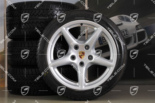 18" Komplet kół zimowych Carrera III, 8J x 18 ET 57 + 11J x 18 ET 51, C4/C4S