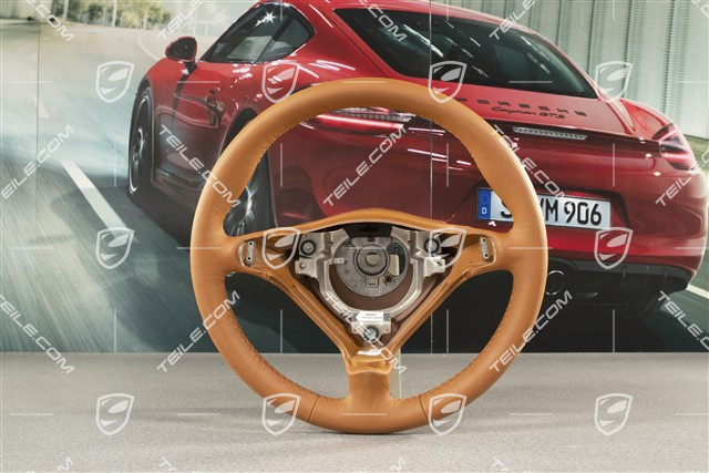 3-spoke steering wheel, Tiptronic, Brown/natural