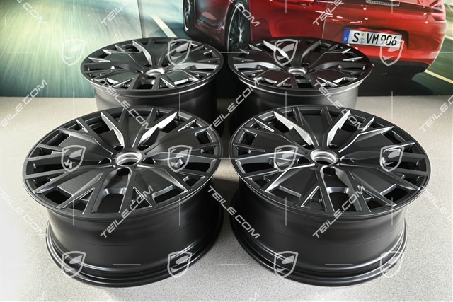 20-inch Turbo S Aero Design wheel rim set, 9J x 20 ET54 + 11J x 20 ET60, in anthracite grey