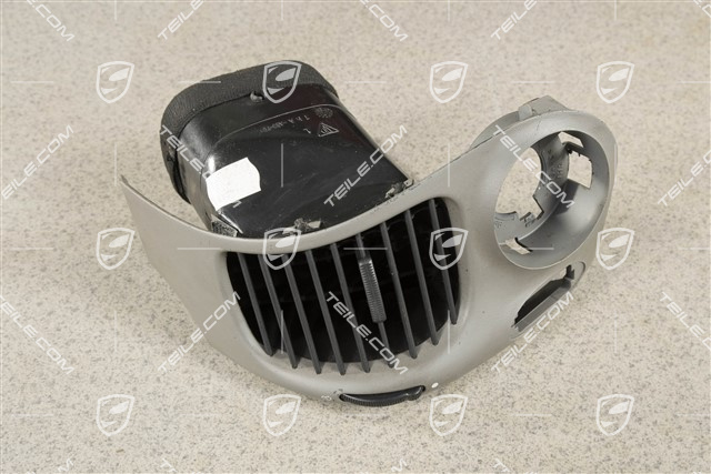 Dashboard side vent / defroster trim / cover, Graphite grey, L