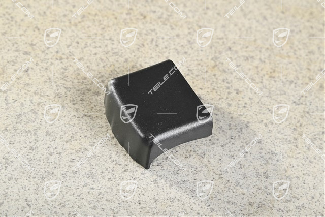 Cover trim for rear seat backrest bearing bracket, Black