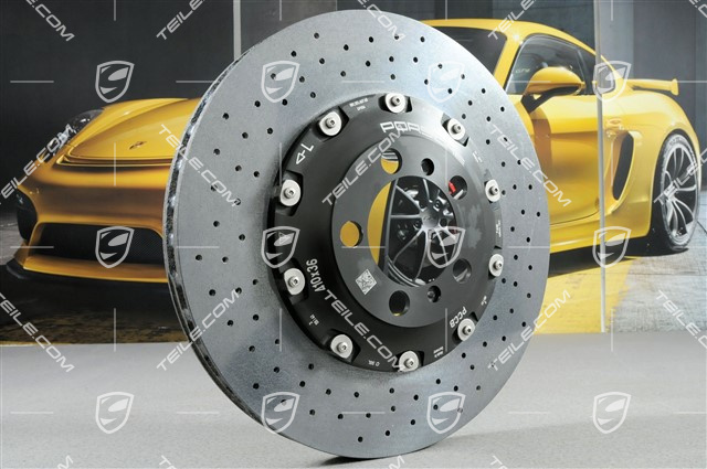 PCCB Ceramic brake kit, brake discs: 2x front + 2x rear, fixed callipers:2x front and 2x rear, pads, 991.2 GT3 / GT3RS / GT2RS