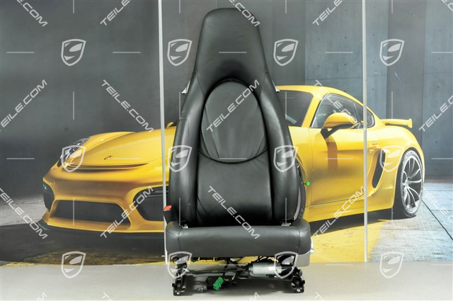 Sitz, el einstellbar, Lordosenstuetze, Leder, Schwarz, ohne Airbag, L