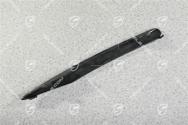 Front bumper Retaining frame lower cover, black satin, lower, L