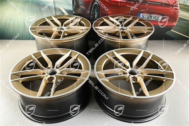 20"+21" Carrera Exclusive Design wheel rim set, rims 8.5J x 20 ET50 + 11.5J x 21 ET79, Neodyme