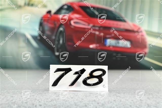 Schriftzug Dekorschriftzug 718, Hochglanz Schwarz