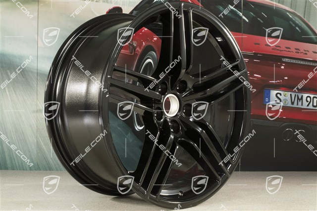 19-inch wheel rim Macan Design, 9J x 19 ET21, black high gloss