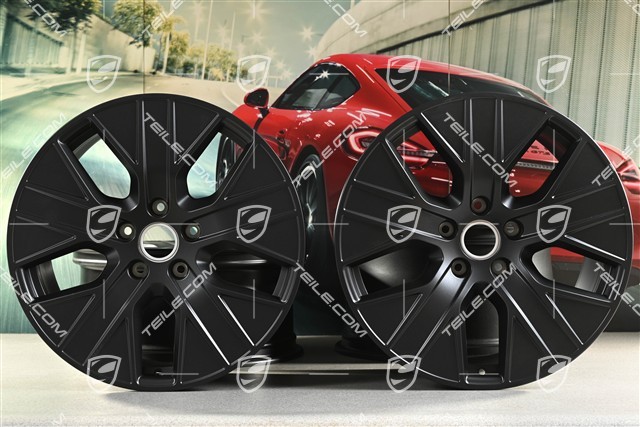 20" Turbo Aero wheel set, 9J x 20 ET54 + 11J x 20 ET60, in satin black