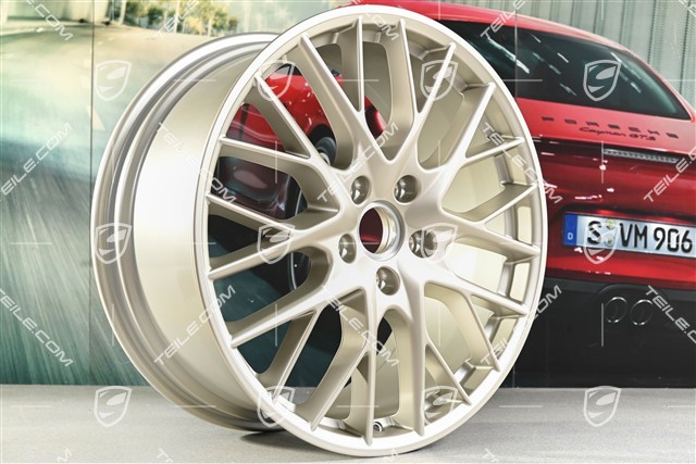 21" Felga Panamera Sport Design, 9,5J x 21 ET71, białe metaliczne złoto satynowy mat