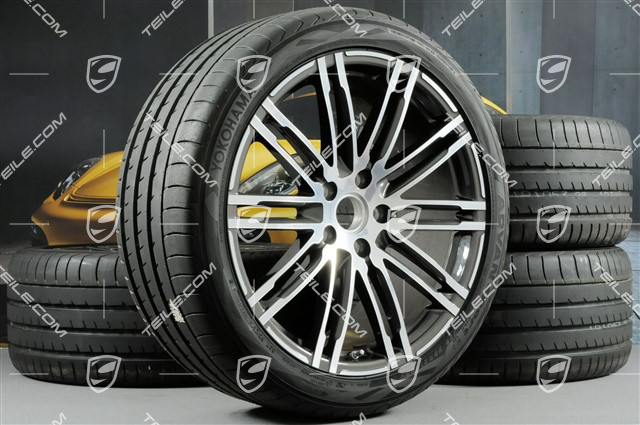 21" Komplet kół letnich Turbo III, felgi 10J x 21 ET50 + opony letnie Yokohama 295/35 R21, z czujnikami ciśnienia